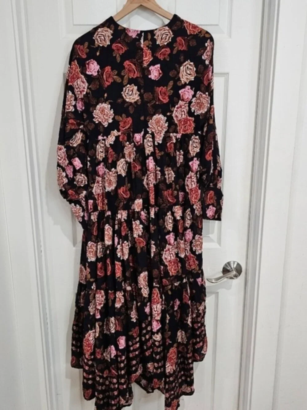 Free People  Rows Of Roses Asymmetric Maxi Dress